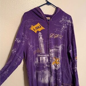 Vintage LSU Purple Hoodie with Graphics